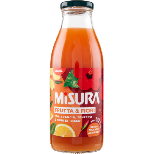 JUS DE FRUIT ORANGE GINGEMBRE & FLEURS D'HIBISCUS